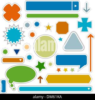 Ensemble d’étiquette Illustration de Vecteur