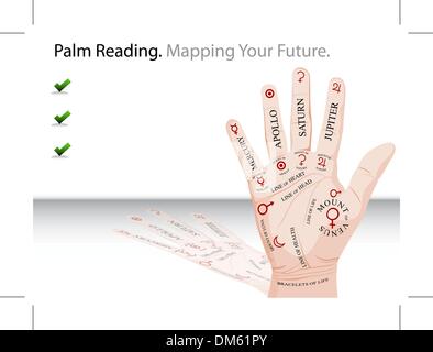 Faites glisser la lecture de Palm Illustration de Vecteur