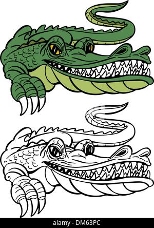 Cartoon Alligator Illustration de Vecteur