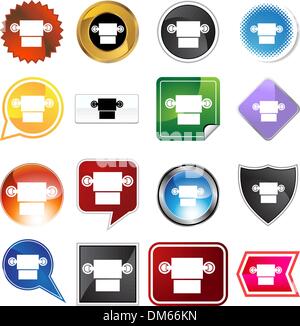 Plusieurs boutons - Rouleau de papier de toilette Illustration de Vecteur