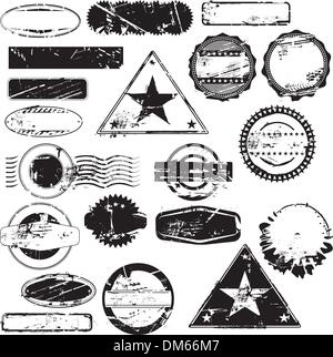 Timbres en caoutchouc vide Illustration de Vecteur