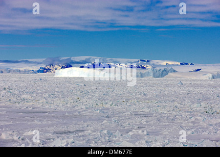 Paysage de glace, la banquise, mer de Weddell, l'Antarctique Banque D'Images