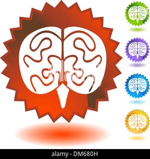 Cerveau Icon Set Illustration de Vecteur
