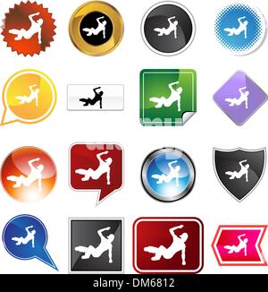 Breakdancer Variété Set Illustration de Vecteur