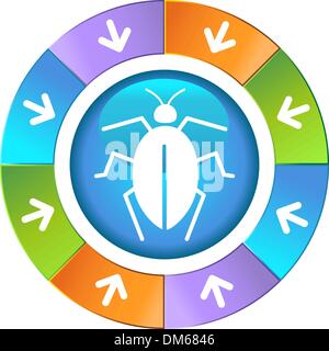 Bug Icon Set Illustration de Vecteur
