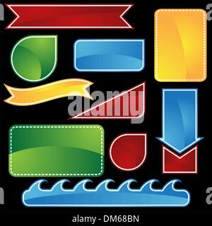 Ensemble d’étiquette Illustration de Vecteur