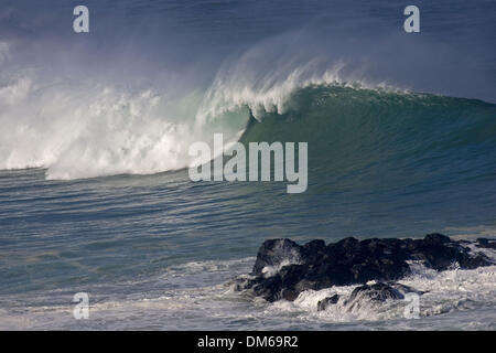 Déc 15, 2004 ; Waimea Bay, HI, USA ; gaucher au Quiksilver Eddie Aikau Big Wave Invitational contest. Banque D'Images