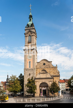 St George's Church sur la place du marché, Église de prédicateur de Martin Luther, Eisenach, en Thuringe, Allemagne Banque D'Images