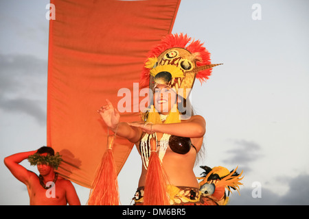Danseurs Hula, Maui, Hawaii, USA Banque D'Images