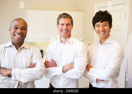 Portrait de trois médecins à l'hôpital Banque D'Images