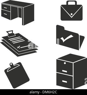 Ensemble de bureau Illustration de Vecteur