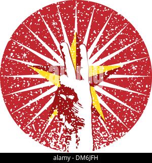 Signe de Paix Logo Rouge Illustration de Vecteur