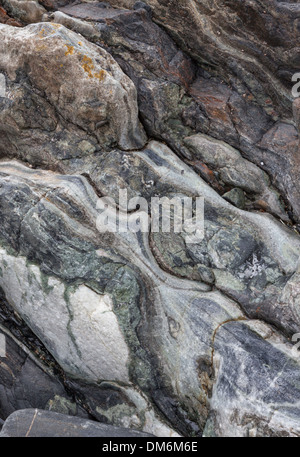 Étude de côtes près de Borve, Isle of Harris, Hébrides extérieures, en Écosse Banque D'Images