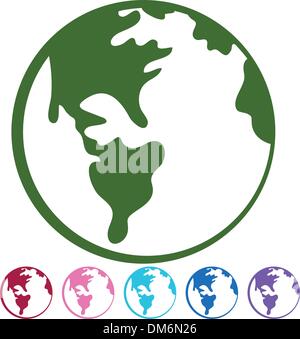 Terre Set Illustration de Vecteur