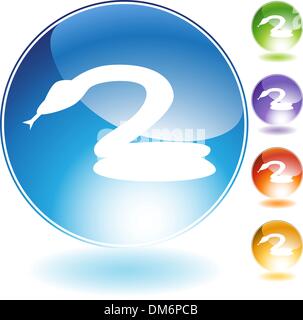 Icône Crystal Snake Illustration de Vecteur