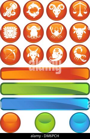 Signes du zodiaque Illustration de Vecteur