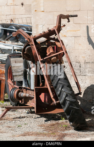 Des sculptures dans le punk à vapeur Steam Punk AC, Humber Street, Oamaru, North Otago, île du Sud, Nouvelle-Zélande. Banque D'Images