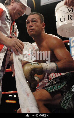 Sep 17, 2005, à Las Vegas, NV, USA ; Boxe : 'Sugar' Shane Mosley bat JOSE L CRUZ dans un combat de la mi-moyens de l'undercard Barrera Vs. Peden, lutte. Mosley est promu par Oscar De La Hoya's Golden Boy Promotions. Crédit obligatoire : Photo par Rob DeLorenzo/ZUMA Press. (©) Copyright 2005 par Rob DeLorenzo Banque D'Images