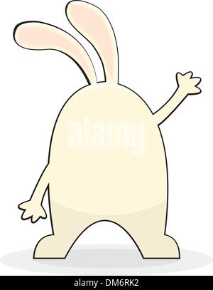 Mignon petit lapin blanc Illustration de Vecteur