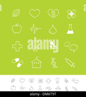 Icônes médicales Illustration de Vecteur