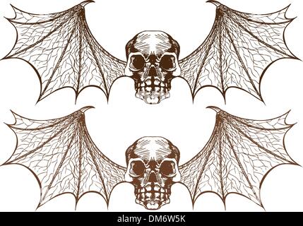 Squelettes ailés Illustration de Vecteur