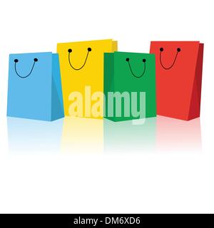 Sacs à provisions Illustration de Vecteur