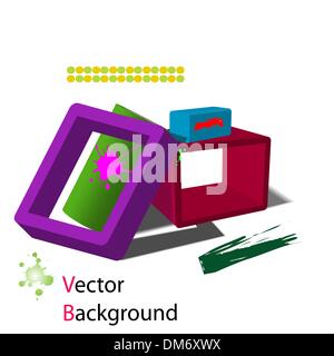 3d abstrait arrière-plan. Vector Illustration de Vecteur