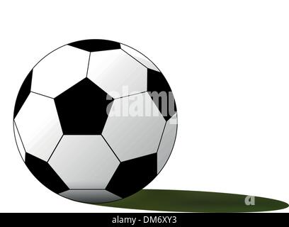 Ballon de football sur l'herbe Illustration de Vecteur