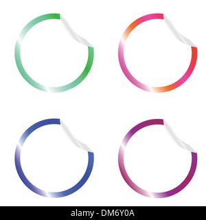 Autocollants de couleur Illustration de Vecteur