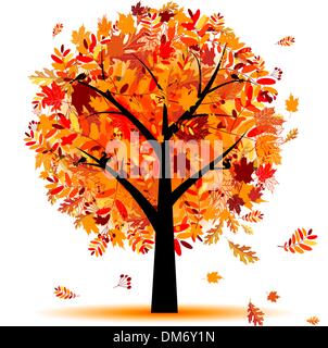 Bel arbre d'automne pour votre conception Illustration de Vecteur