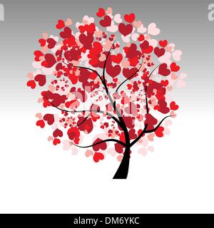 Arbre généalogique Valentine belle pour votre conception Illustration de Vecteur