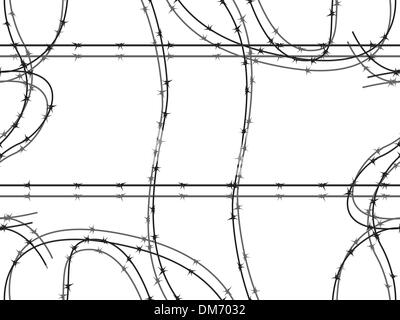 fil de fer barbelé Illustration de Vecteur