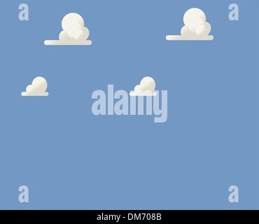 Ciel nuageux Ciel bleu illustration Illustration de Vecteur