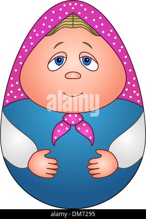 Poupée matreshka Illustration de Vecteur