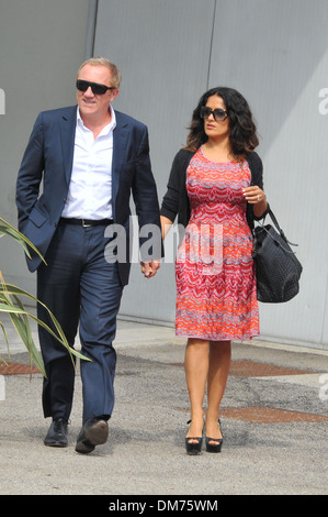 Salma Hayek Francois-Henri Pinault 69ème Festival du Film de Venise - Celebrity Sightings Venise Italie - 31.08.12 Banque D'Images