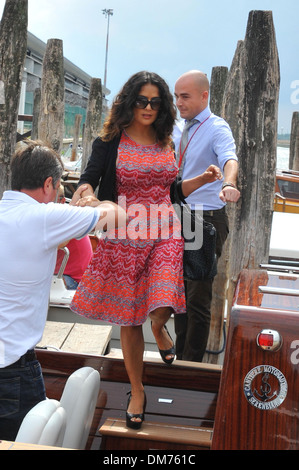 Salma Hayek 69ème Festival du Film de Venise - Celebrity Sightings Venise Italie - 31.08.12 Banque D'Images