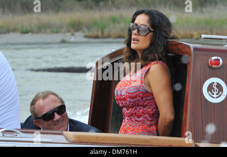 Salma Hayek 69ème Festival du Film de Venise - Celebrity Sightings Venise Italie - 31.08.12 Banque D'Images