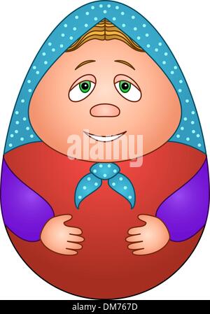 Poupée matreshka Illustration de Vecteur