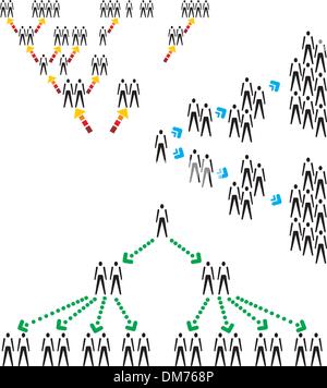 Structure des réseaux Illustration de Vecteur
