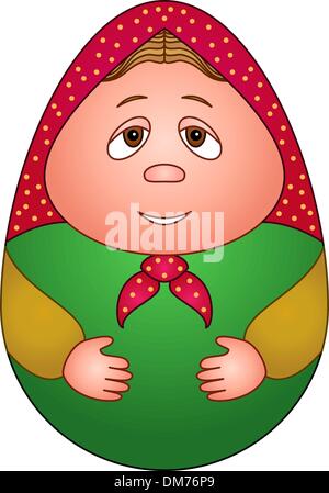 Poupée matreshka Illustration de Vecteur
