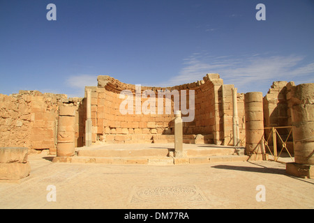 Désert du Néguev, Israël, l'église byzantine de Saint Nilus à Mamshit Banque D'Images