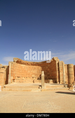 Désert du Néguev, Israël, l'église byzantine de Saint Nilus à Mamshit Banque D'Images