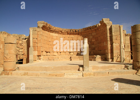 Désert du Néguev, Israël, l'église byzantine de Saint Nilus à Mamshit Banque D'Images