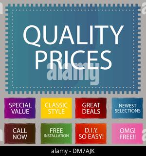 L'étiquette en forme de tapis autocollants Illustration de Vecteur