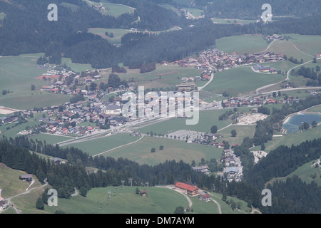 Vu de l'Hohe Salve sur la montagne Soll, Autriche Banque D'Images