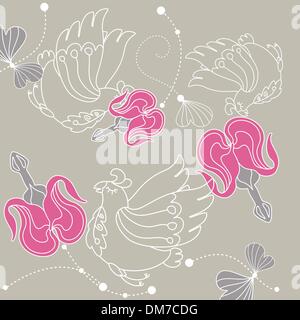 Abstract floral background transparent Illustration de Vecteur