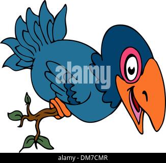 Oiseaux Corbeau perché Illustration de Vecteur