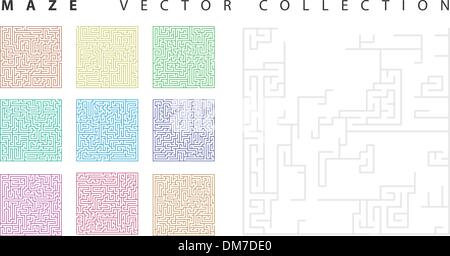 Collection de labyrinthe Illustration de Vecteur