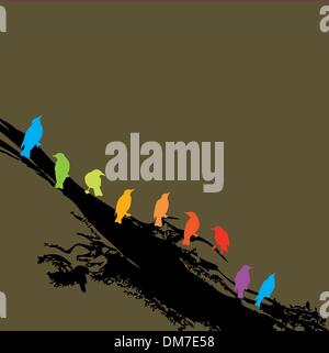 Un arrangement d'oiseau Illustration de Vecteur