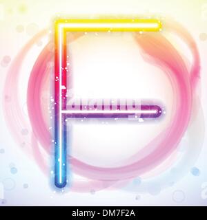 Arc-en-ciel de l'Alphabet en cercle de feux arrière-plan blanc Illustration de Vecteur